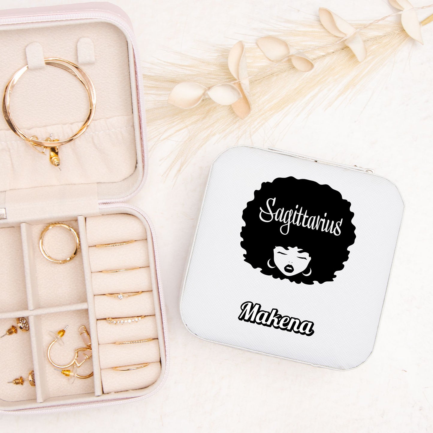 Personalized Jewelry Travel Case - Sagittarius