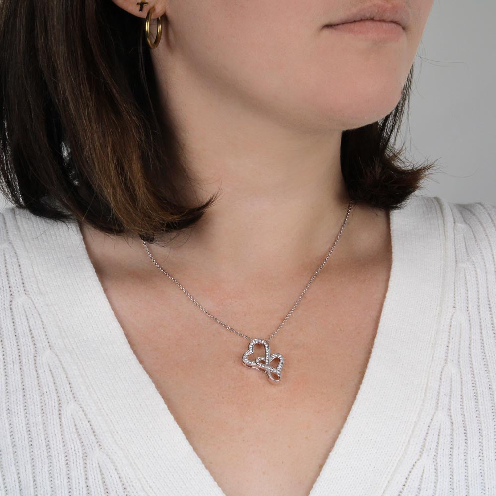 Heart-to-heart Pendant Necklace - To My Daughter, Never Feel That You Are Alone