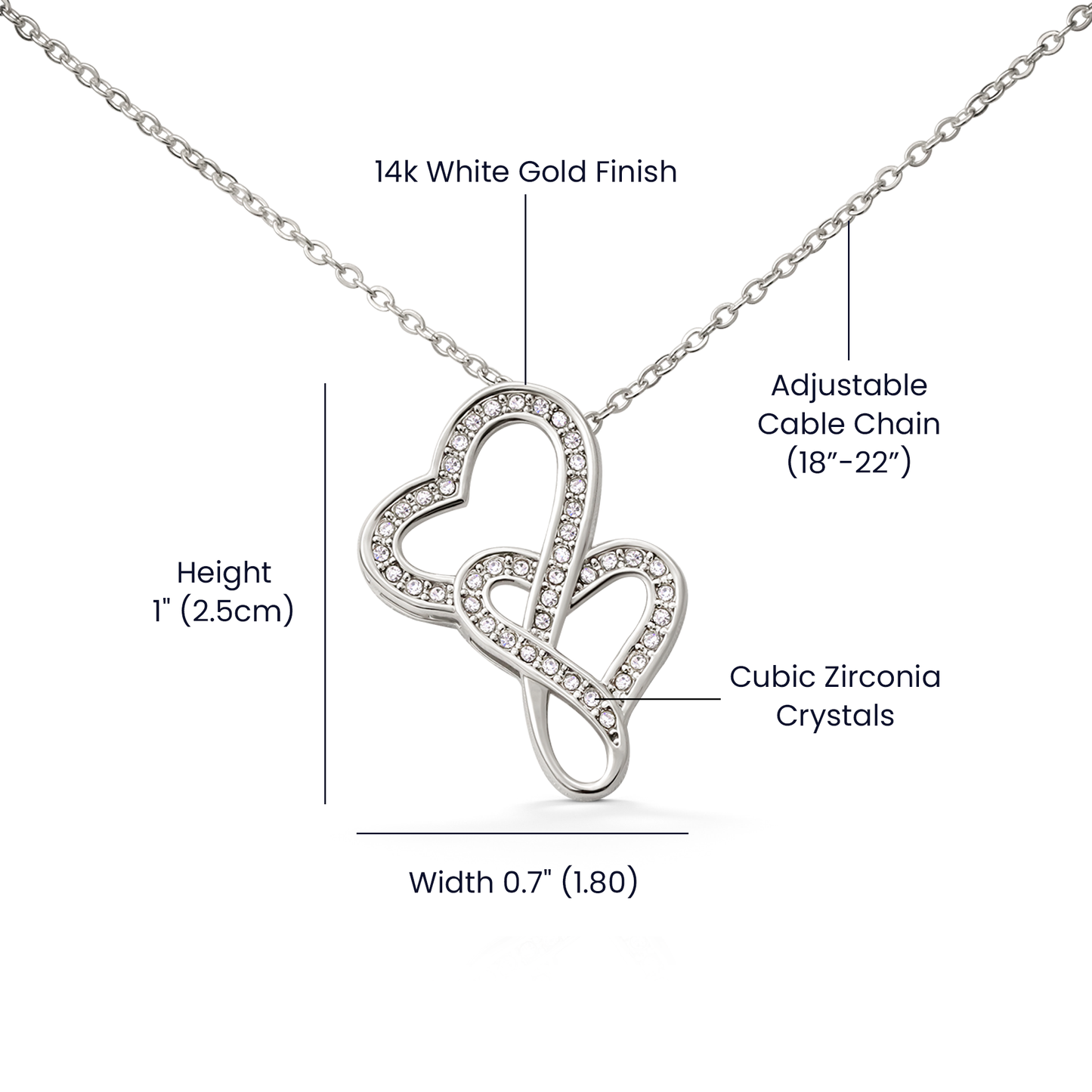 Heart-to-heart Pendant Necklace - To My Daughter, Never Feel That You Are Alone