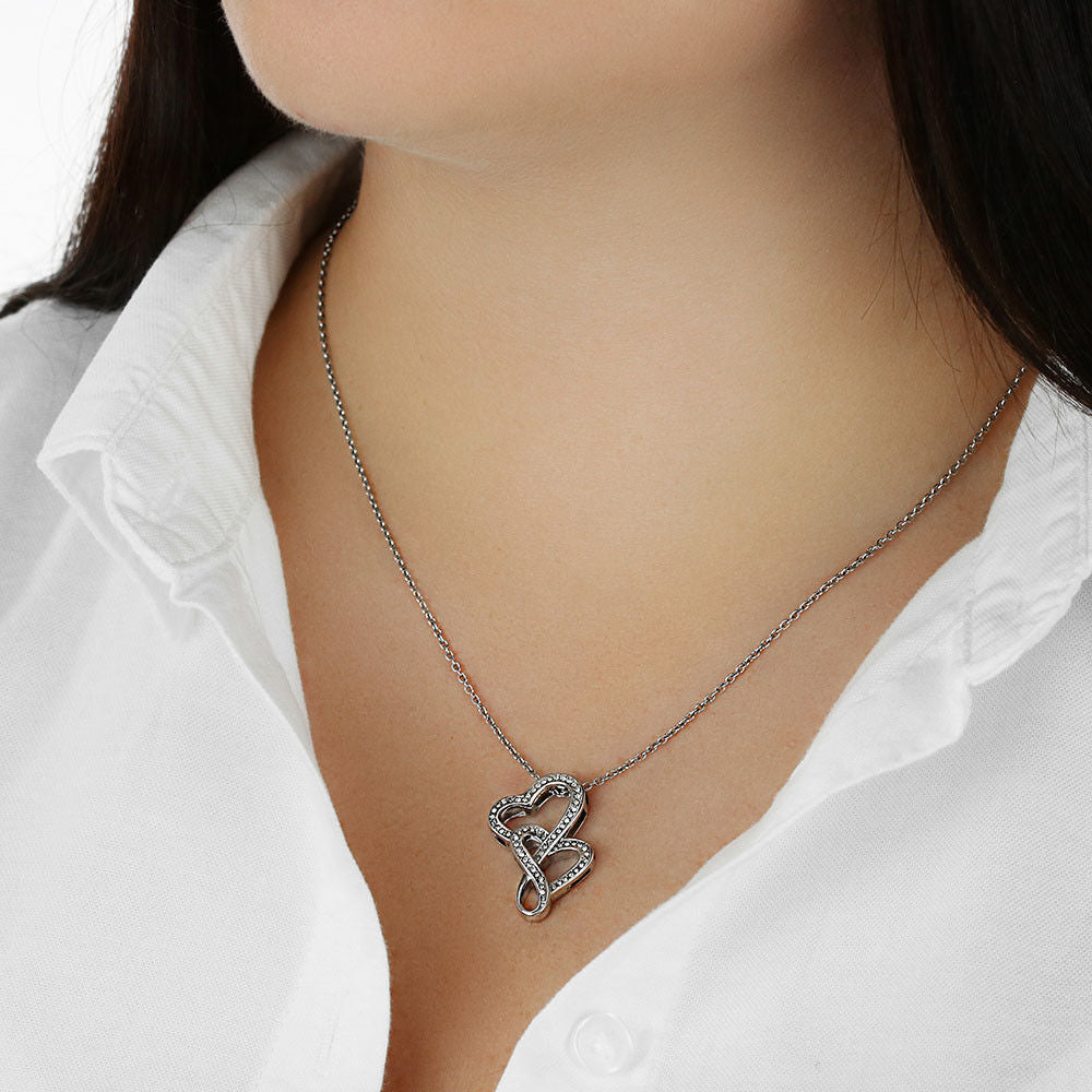 Heart-to-heart Pendant Necklace - To My Daughter, Never Feel That You Are Alone