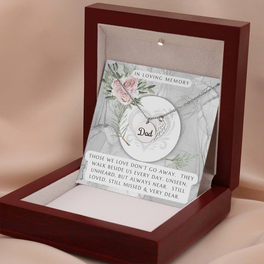 Memorial Necklace - Dad (Remembrance Necklace), In Loving Memory