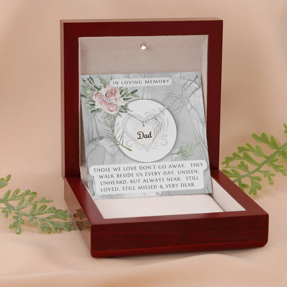 Memorial Necklace - Dad (Remembrance Necklace), In Loving Memory