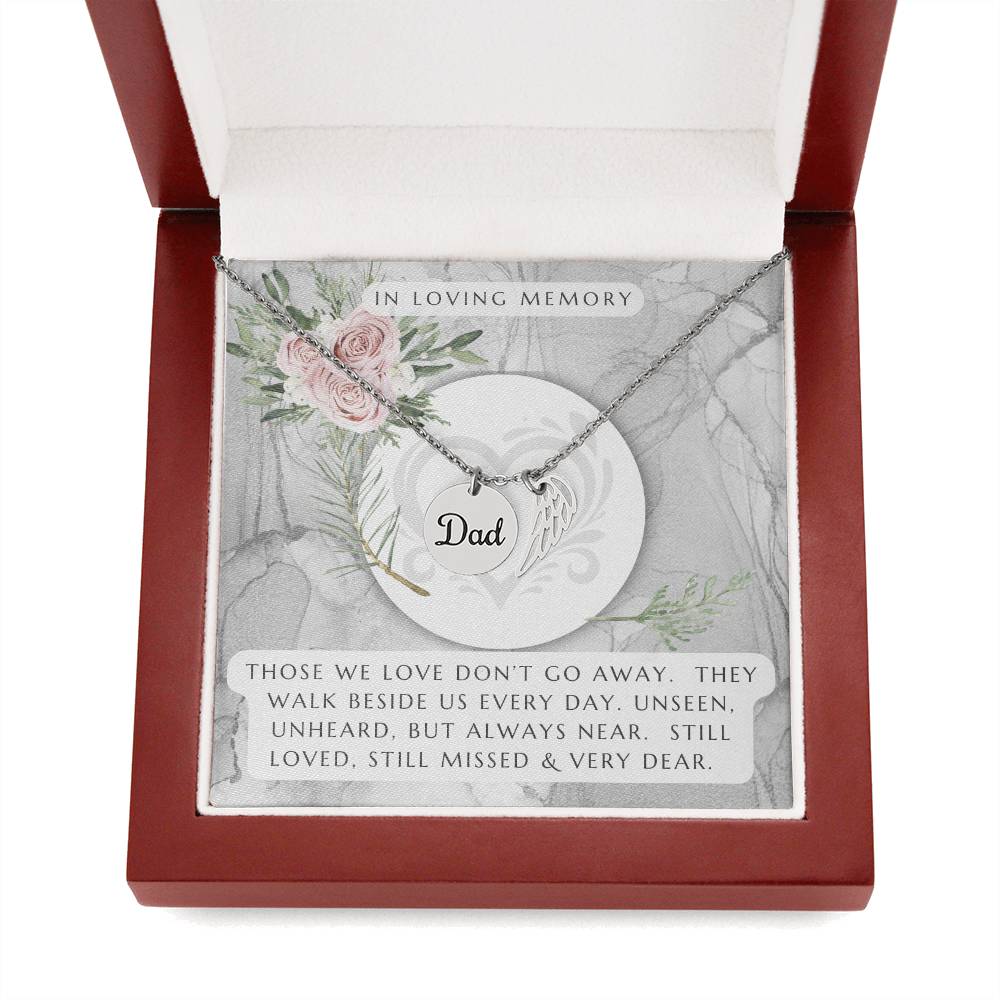 Memorial Necklace - Dad (Remembrance Necklace), In Loving Memory