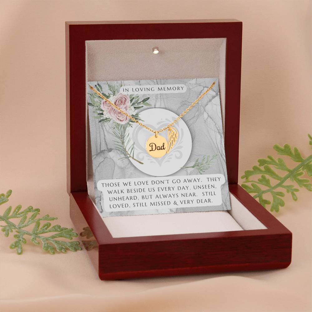Memorial Necklace - Dad (Remembrance Necklace), In Loving Memory