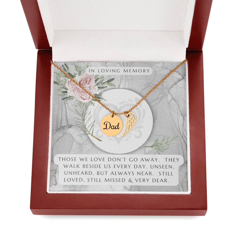 Memorial Necklace - Dad (Remembrance Necklace), In Loving Memory