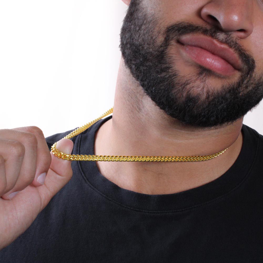Cuban Link Chain For Dad - Thank You For Giving