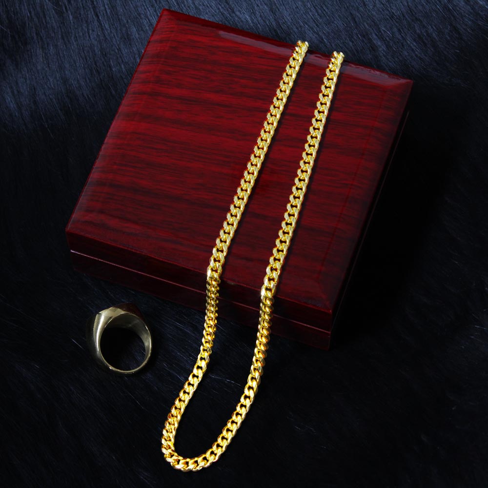 Cuban Link Chain For Dad - Thank You For Giving