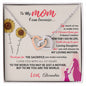 Interlocking Hearts Necklace - To My Mom, I am because - Love, Personalized with your name