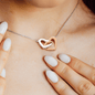 Interlocking Hearts Necklace - To My Lovely Granddaughter - Love, Nana