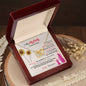 Interlocking Hearts Necklace - To My Mom, I am because - Love, Personalized with your name