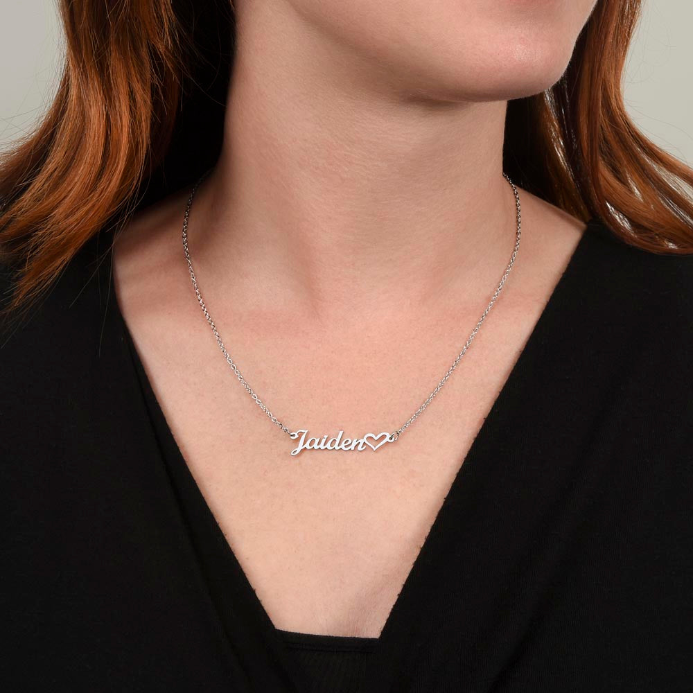 Heart Name Necklace - To my future wife - I promise to be your best friend