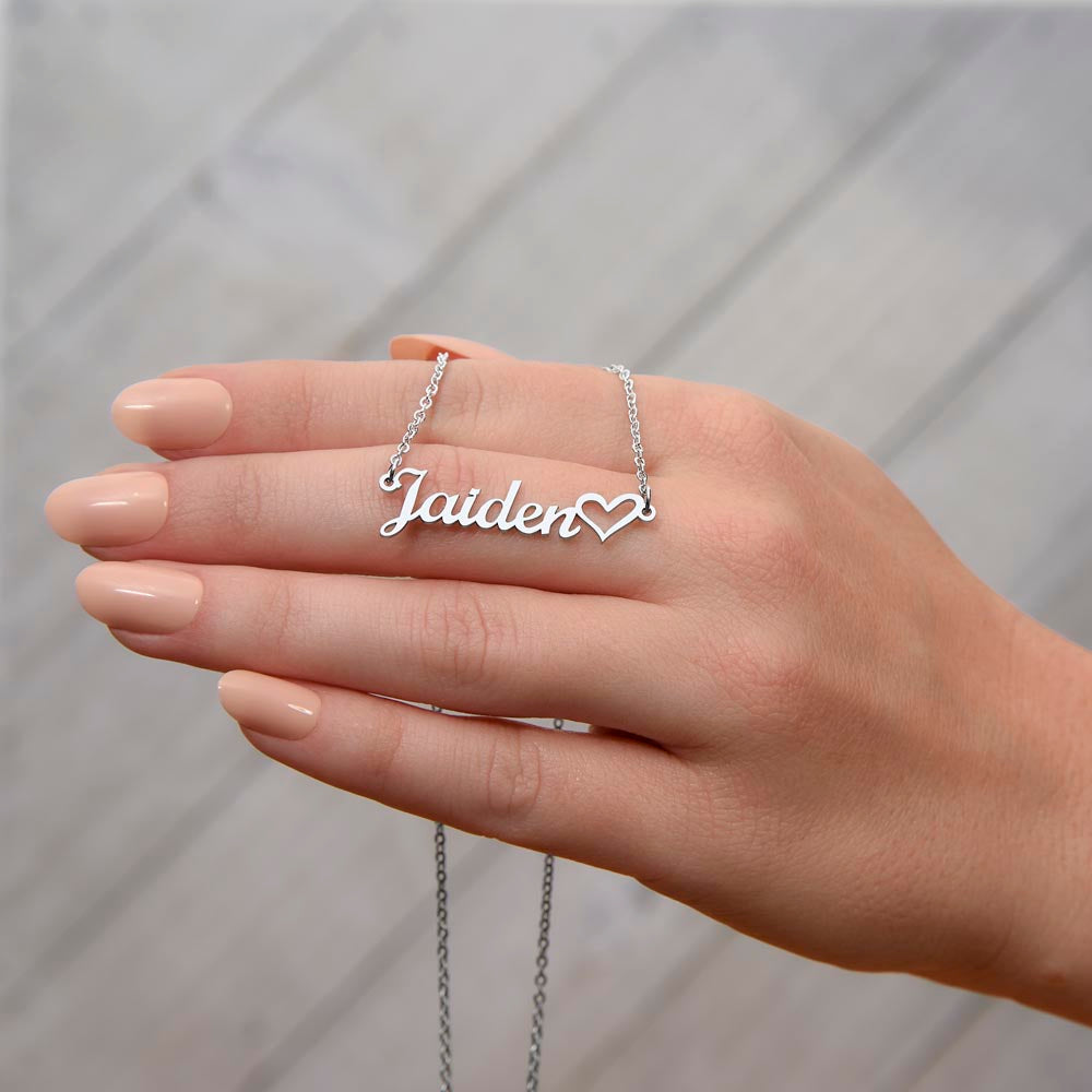 Heart Name Necklace - To my future wife - I promise to be your best friend
