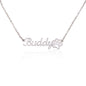 Paw Print Name Necklace - Personalized