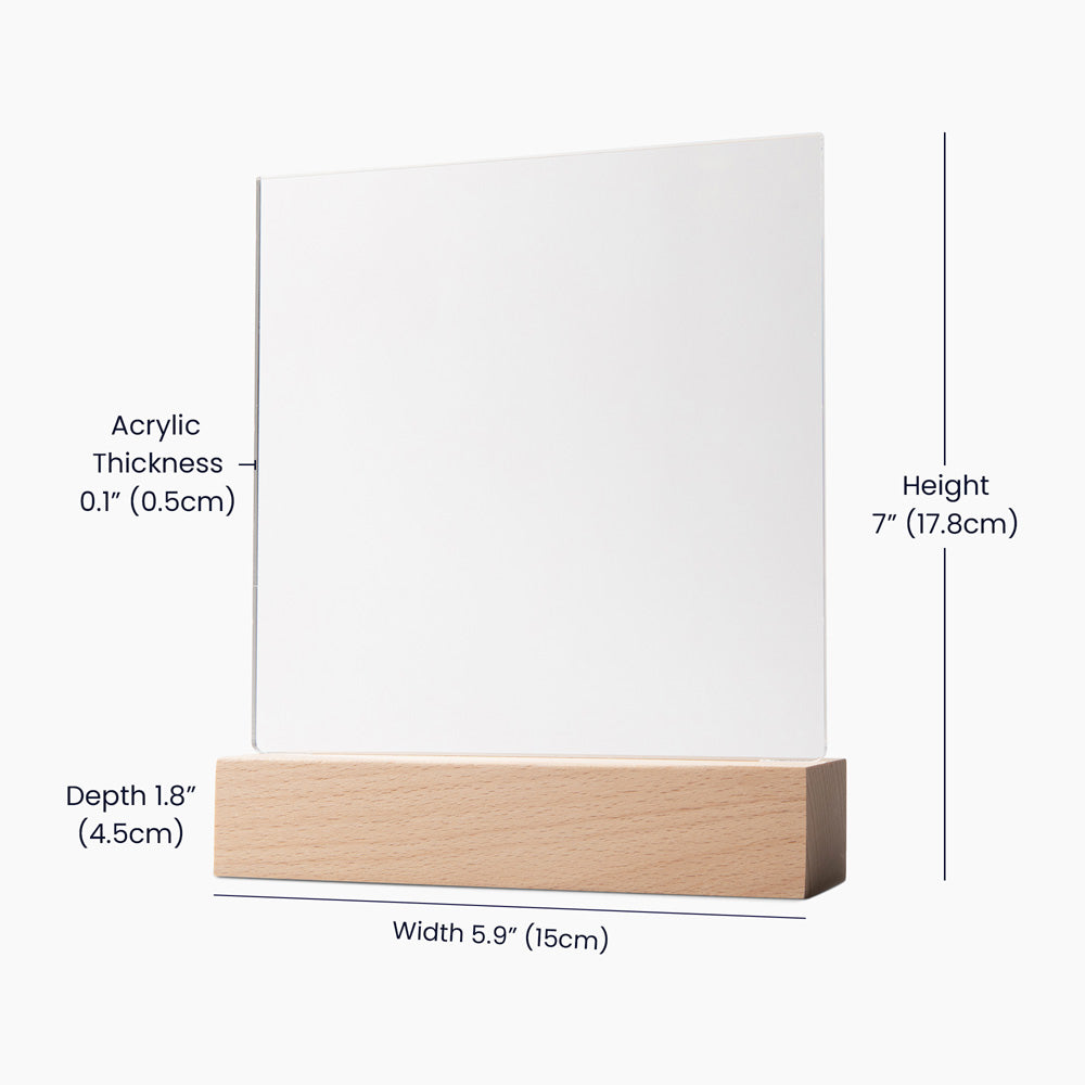 Acrylic Square Plaque - Best Dad Action Figure