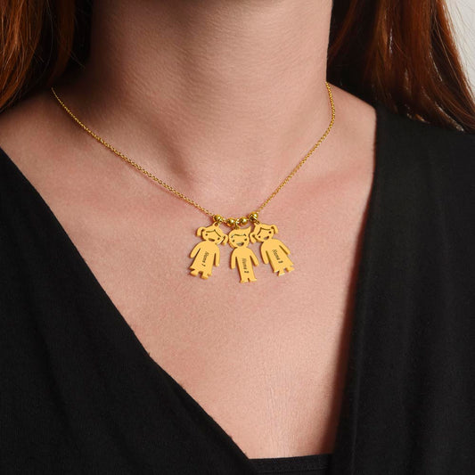 Engraved Kid Charm Necklace - To My Beautiful Mom