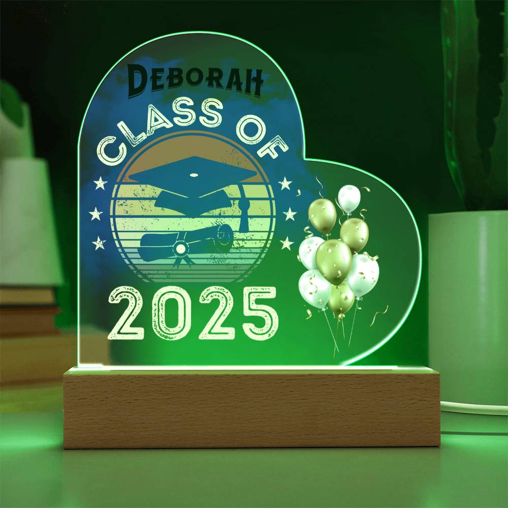 Class of 2025 - Acrylic Heart LED Keepsake