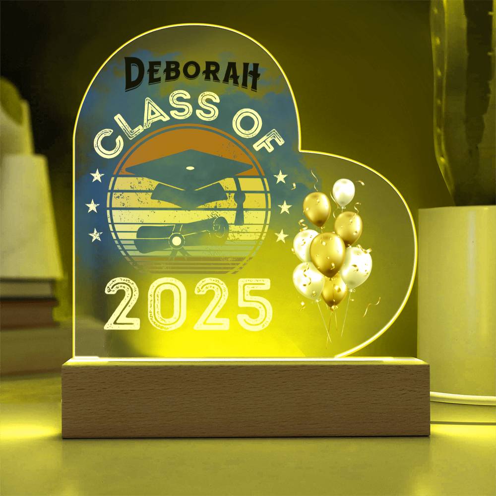 Class of 2025 - Acrylic Heart LED Keepsake