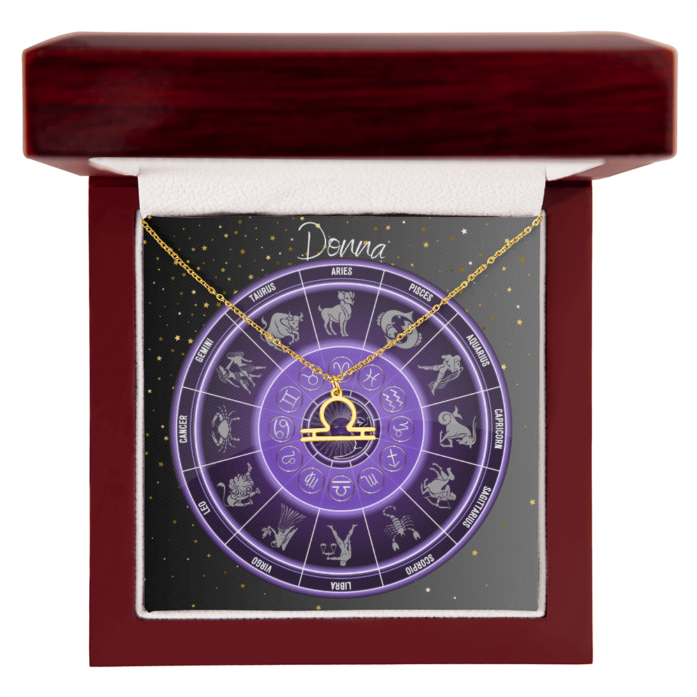 Zodiac Astrology Symbol Necklace (Purple)
