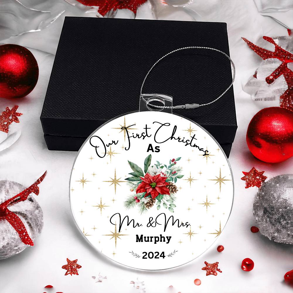 Couple's First Christmas - Personalized Acrylic Christmas Ornament