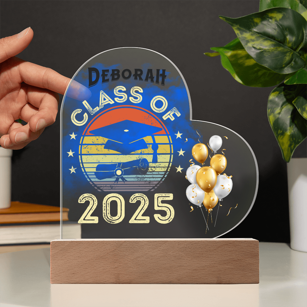 Class of 2025 - Acrylic Heart LED Keepsake
