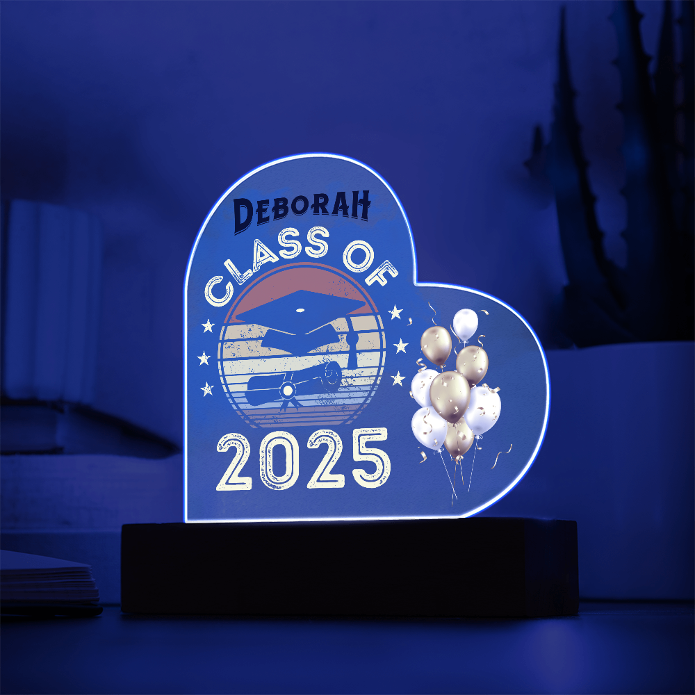 Class of 2025 - Acrylic Heart LED Keepsake