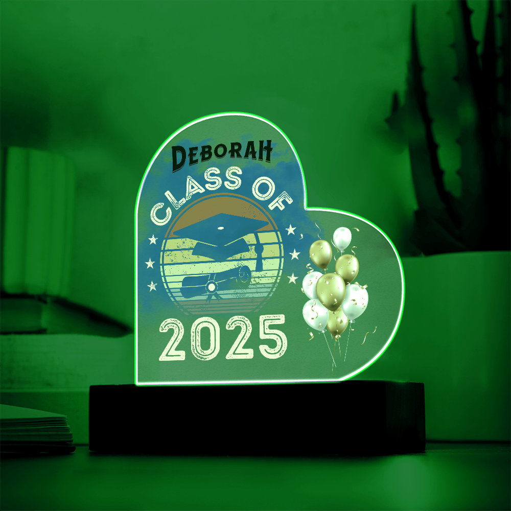 Class of 2025 - Acrylic Heart LED Keepsake