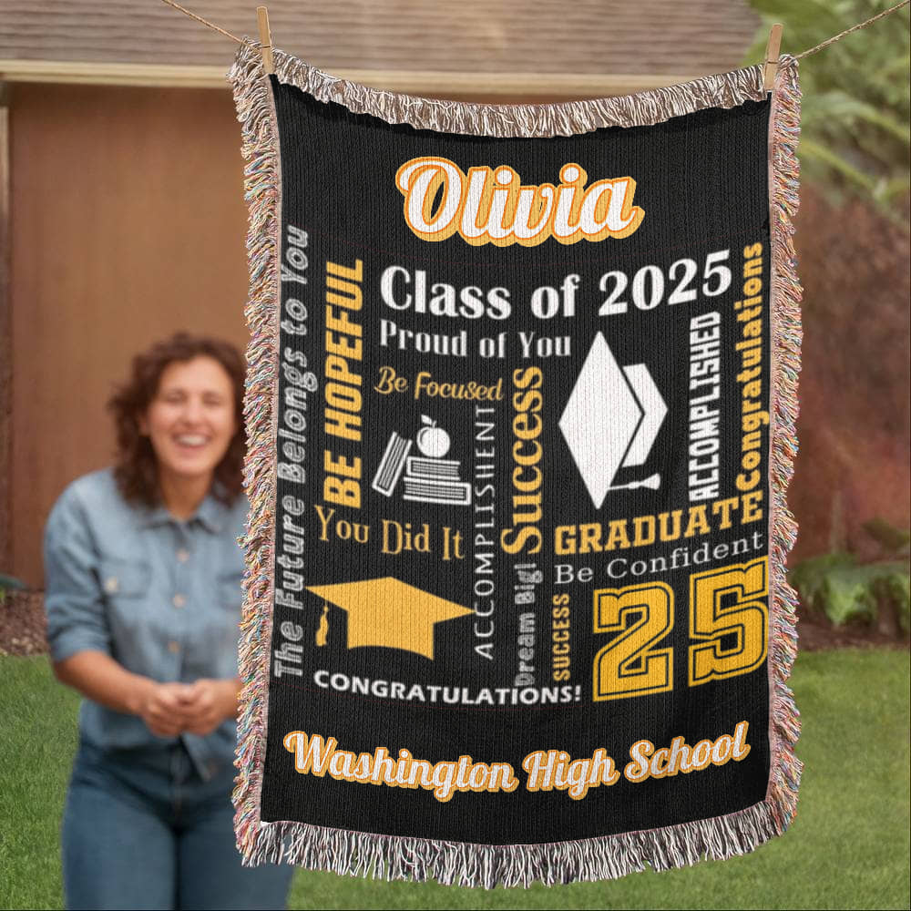 Heirloom Woven Blanket - Graduation Keepsake - Be Hopeful
