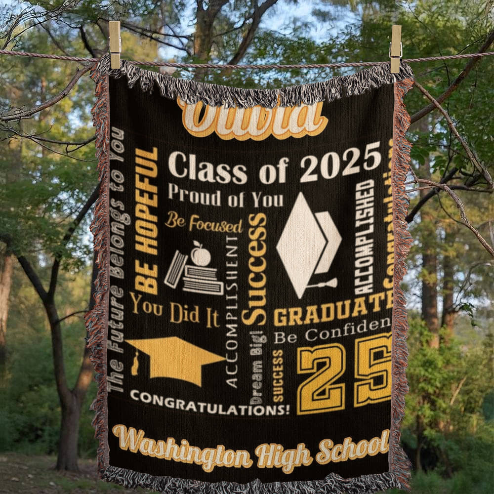 Heirloom Woven Blanket - Graduation Keepsake - Be Hopeful
