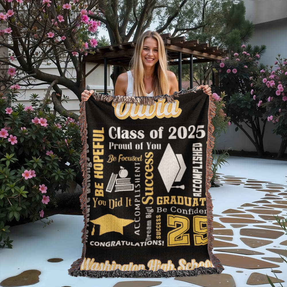 Heirloom Woven Blanket - Graduation Keepsake - Be Hopeful