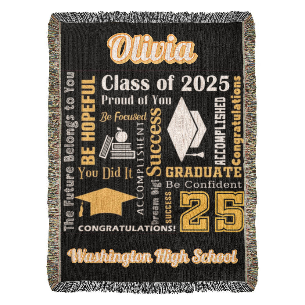 Heirloom Woven Blanket - Graduation Keepsake - Be Hopeful