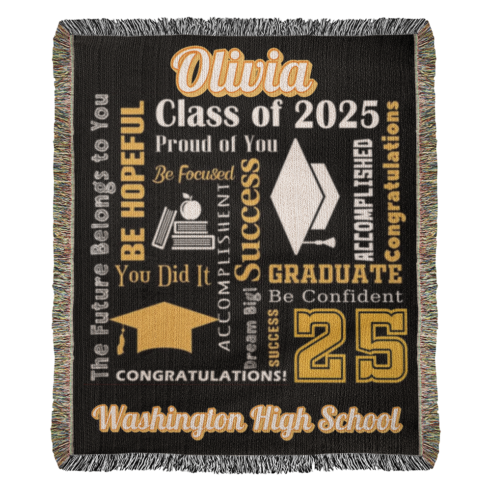 Heirloom Woven Blanket - Graduation Keepsake - Be Hopeful