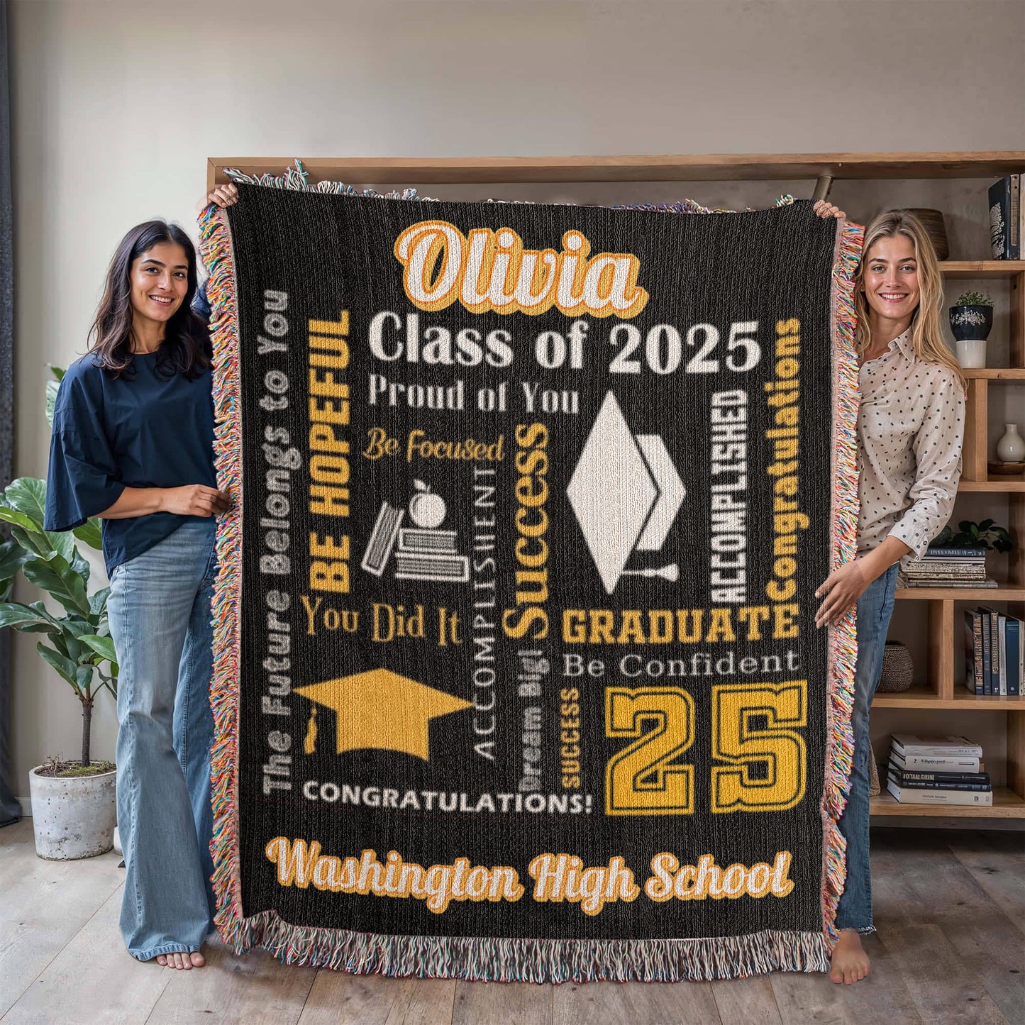 Heirloom Woven Blanket - Graduation Keepsake - Be Hopeful