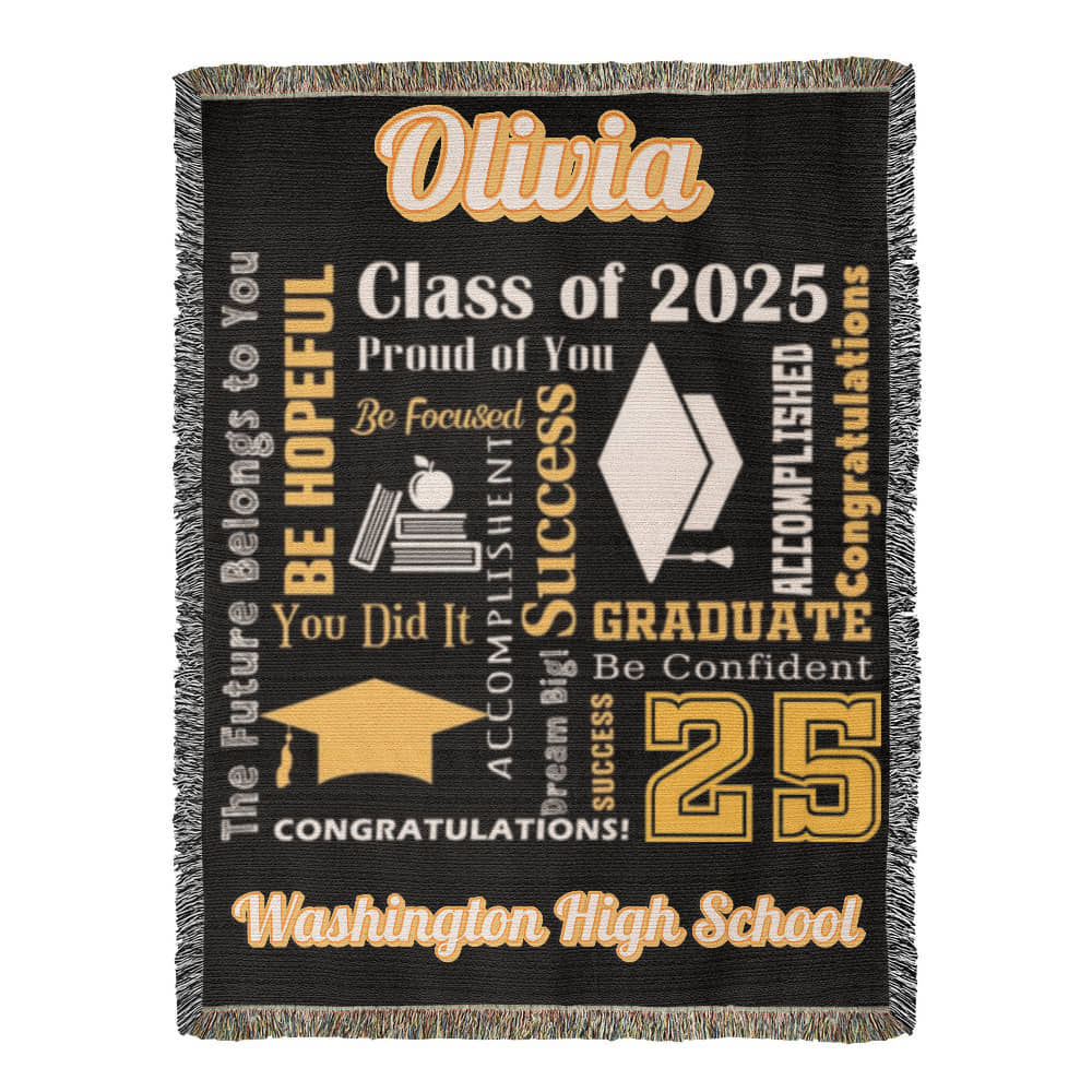 Heirloom Woven Blanket - Graduation Keepsake - Be Hopeful