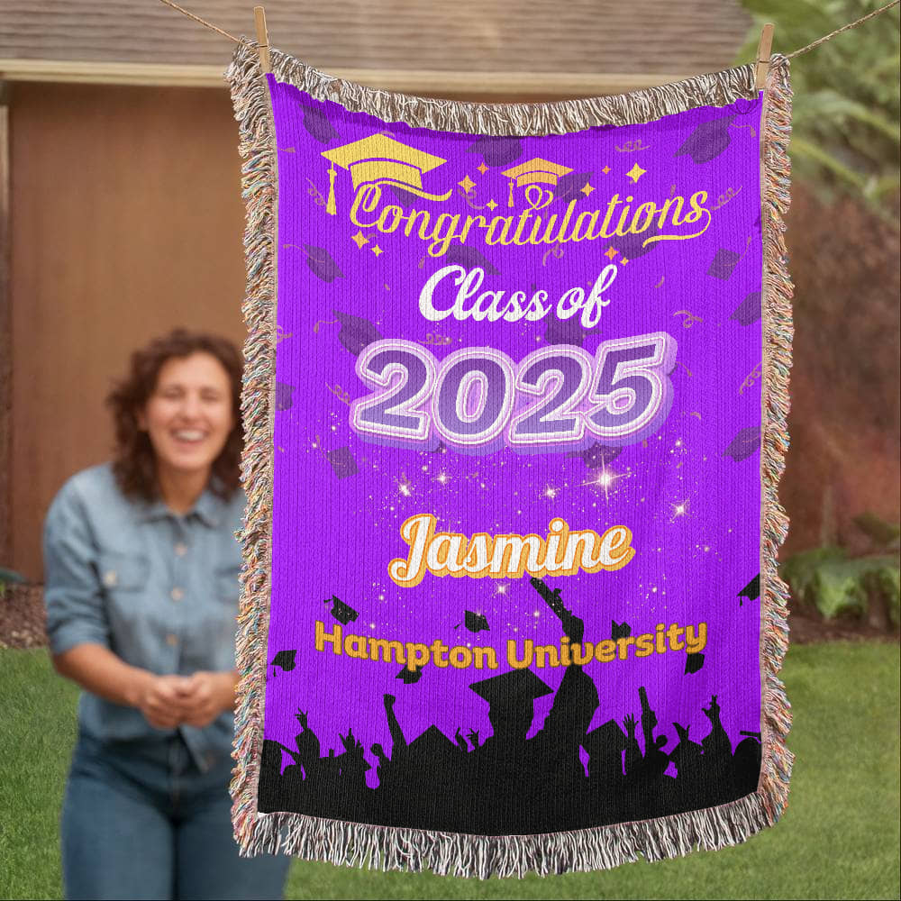 Heirloom Woven Blanket - Class of 2025 Graduation Keepsake