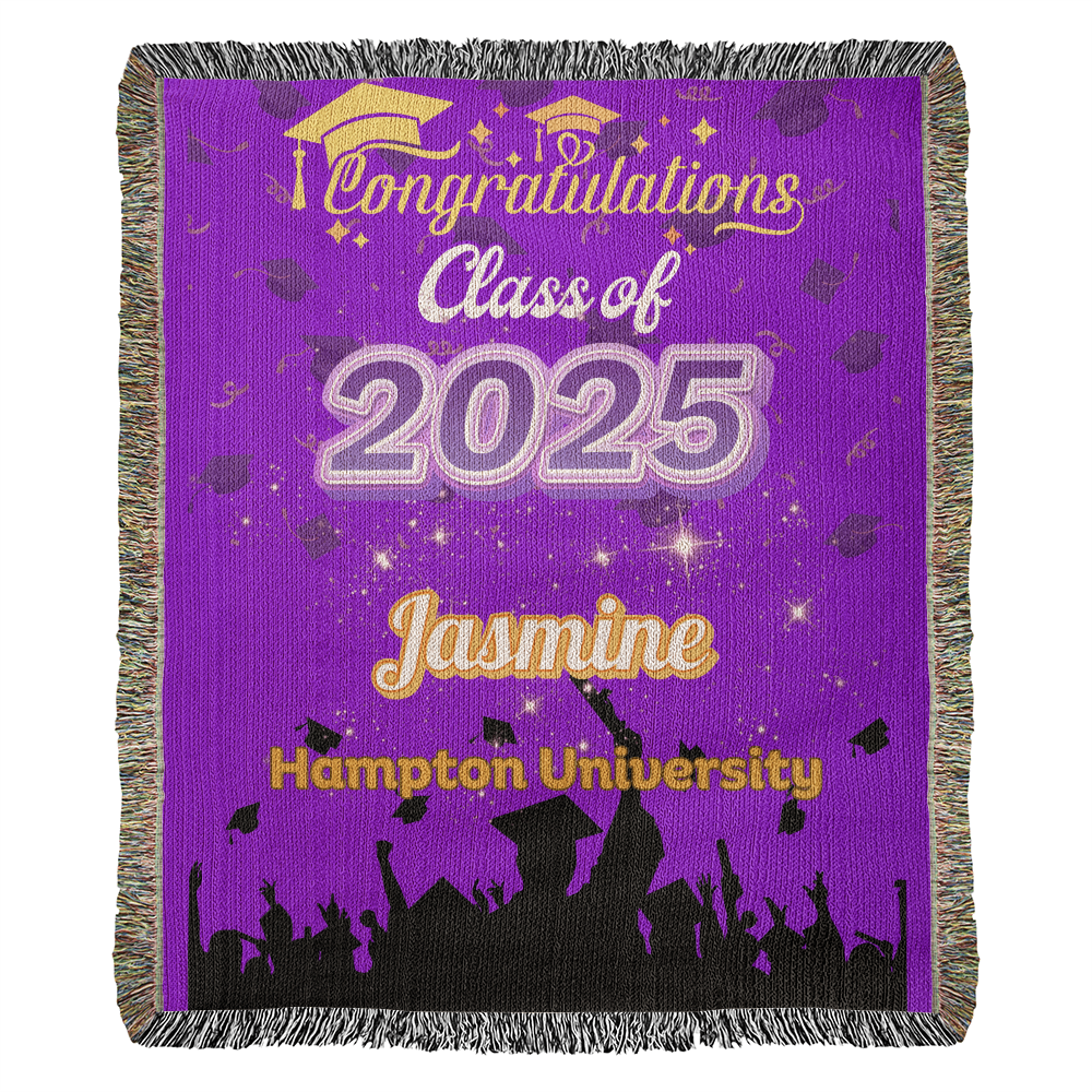 Heirloom Woven Blanket - Class of 2025 Graduation Keepsake