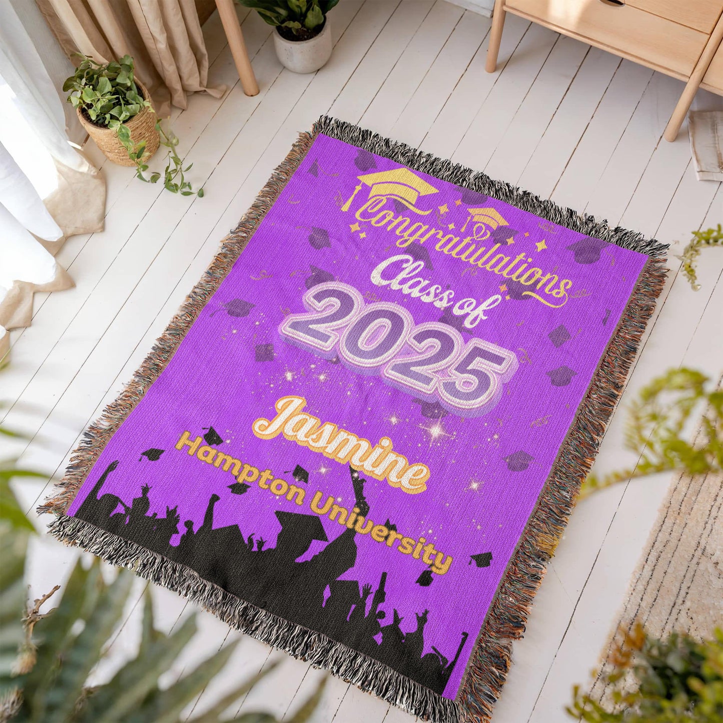 Heirloom Woven Blanket - Class of 2025 Graduation Keepsake