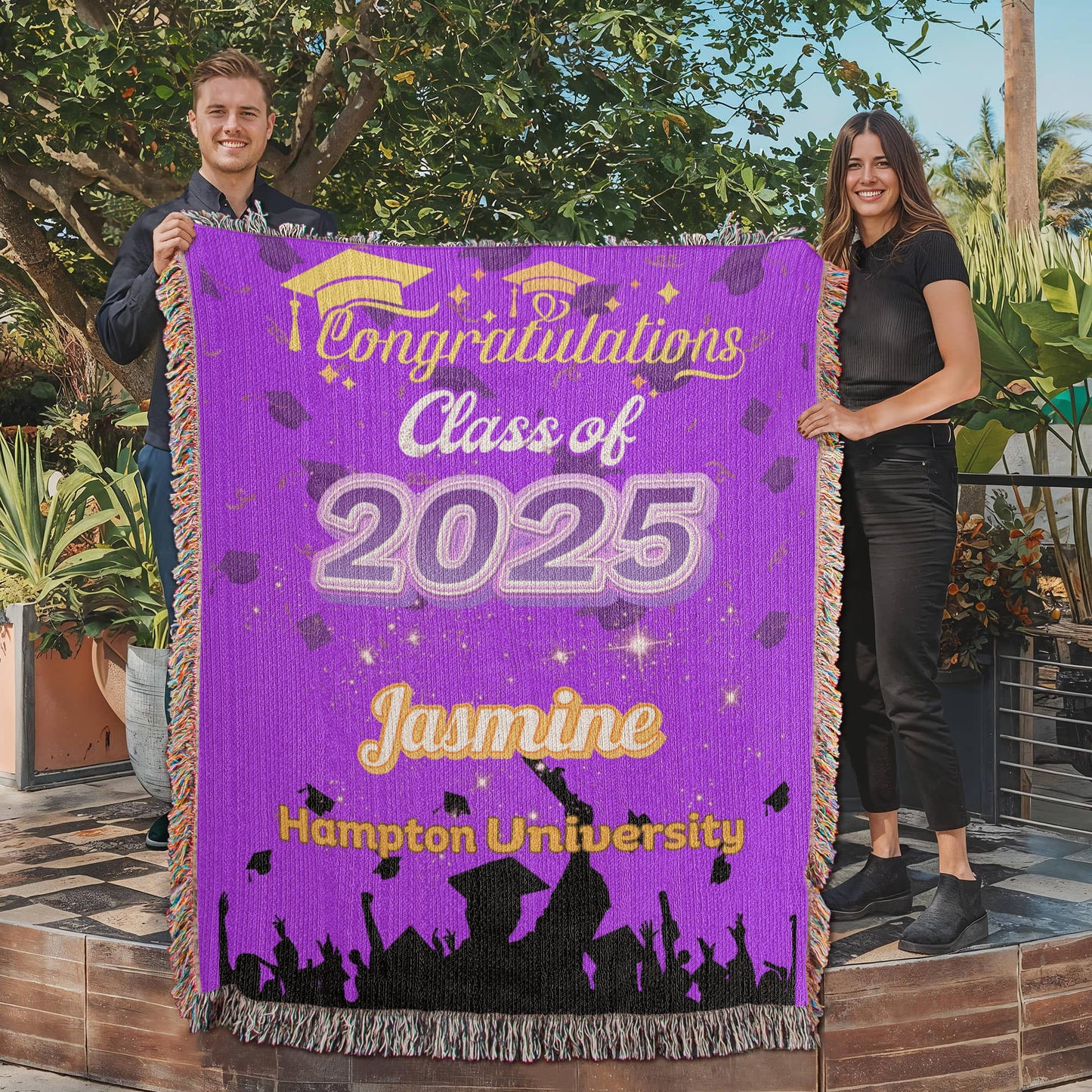Heirloom Woven Blanket - Class of 2025 Graduation Keepsake