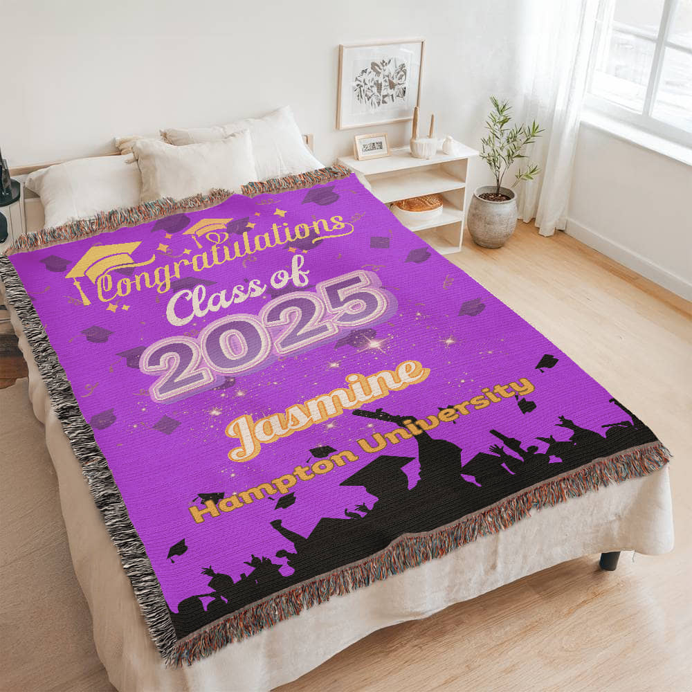 Heirloom Woven Blanket - Class of 2025 Graduation Keepsake