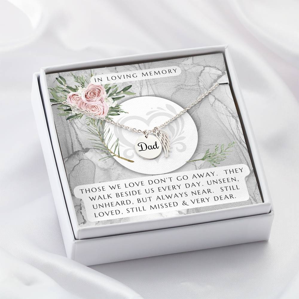 Memorial Necklace - Dad (Remembrance Necklace), In Loving Memory