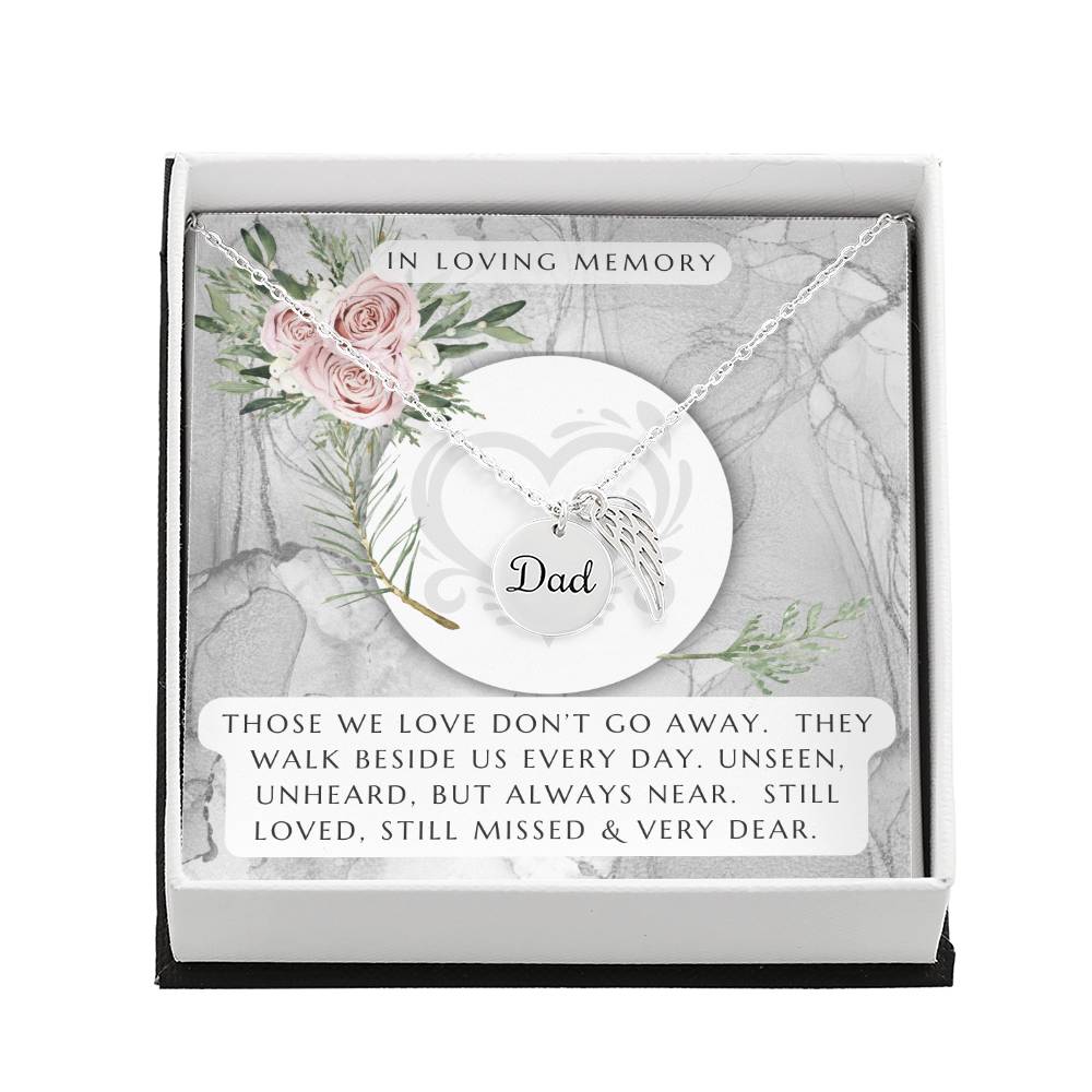 Memorial Necklace - Dad (Remembrance Necklace), In Loving Memory