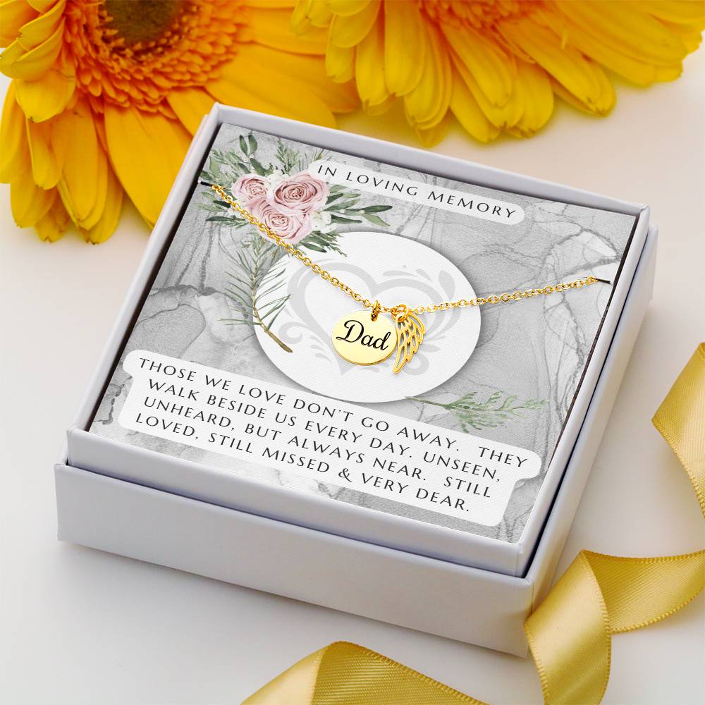 Memorial Necklace - Dad (Remembrance Necklace), In Loving Memory