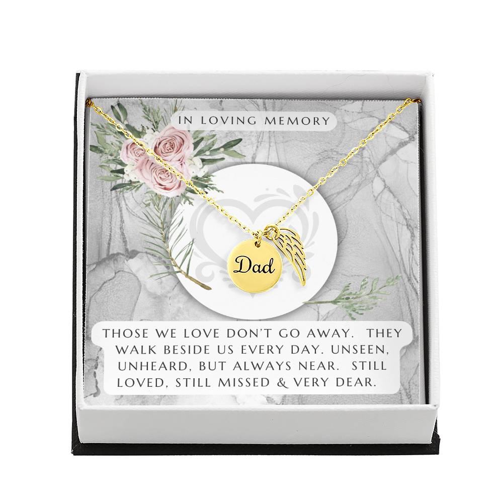 Memorial Necklace - Dad (Remembrance Necklace), In Loving Memory
