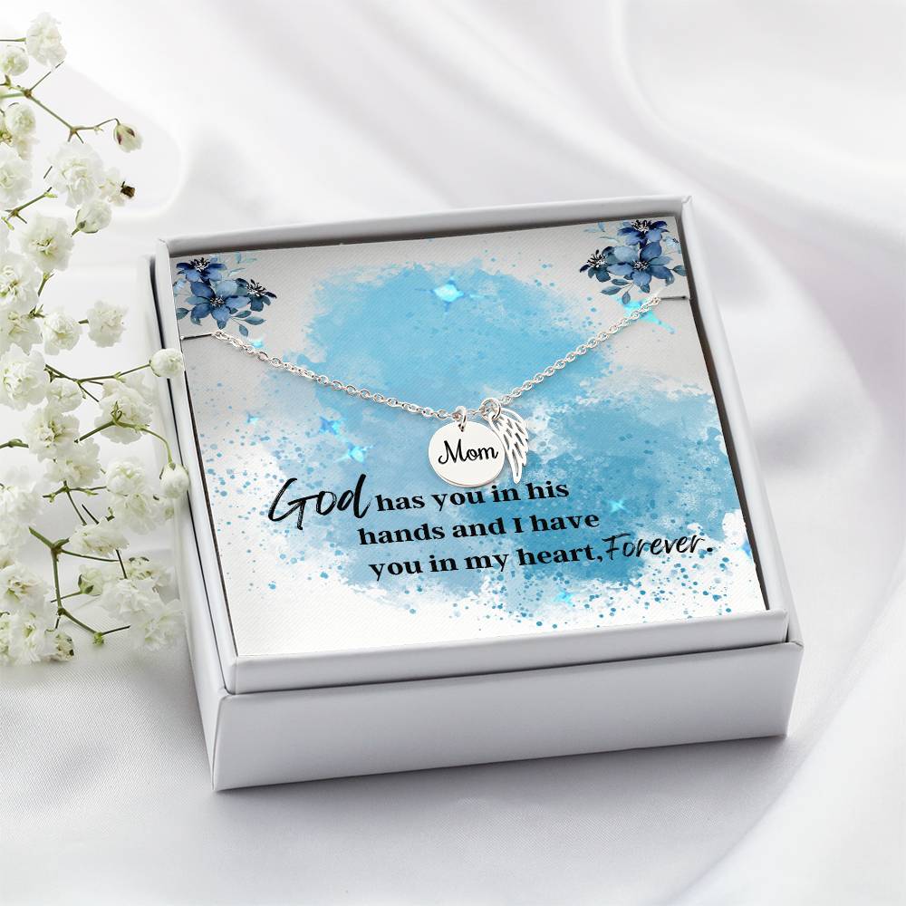 Memorial Necklace - Mom (Remembrance Necklace), God Has You