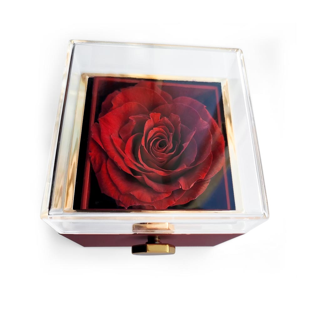 Love Knot Necklace with Rotating Rose Gift Box, You Loved Me Into Who I Am