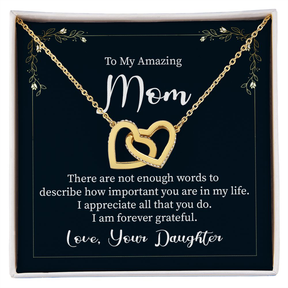 Interlocking Hearts Necklace - To My Amazing Mom