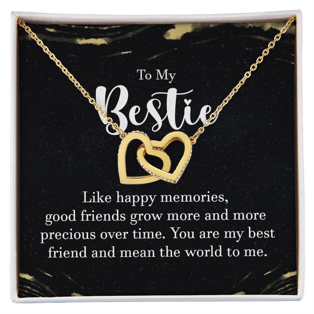Interlocking Hearts Necklace - To My Bestie