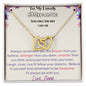 Interlocking Hearts Necklace - To My Lovely Granddaughter - Love, Nana