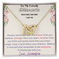 Interlocking Hearts Necklace - To My Lovely Granddaughter