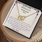 Interlocking Hearts Necklace - To My Lovely Granddaughter - Love, Nana