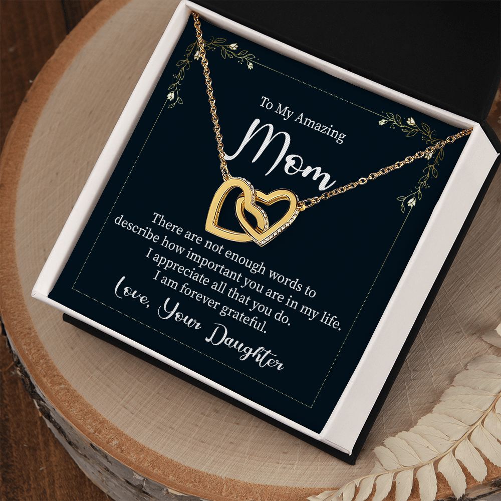 Interlocking Hearts Necklace - To My Amazing Mom